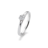 Breuning 18 Karat Gold Verlobungsring Flower mit Diamanten - 41/05716